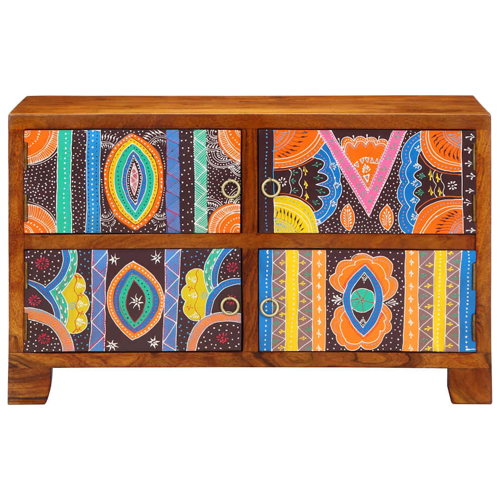 Sko skab 90 x 35 x 55 cm Massivt Akacietræ Brun