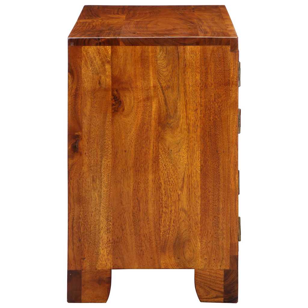 Sko skab 90 x 35 x 55 cm Massivt Akacietræ Brun