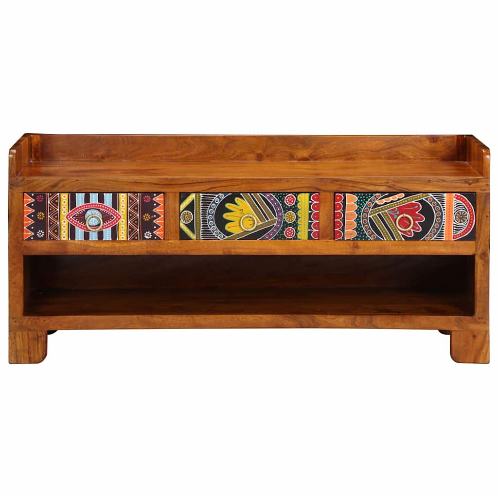 Sko bænk Honningbrun 100 x 35 x 45 cm Akacietræ Massiv
