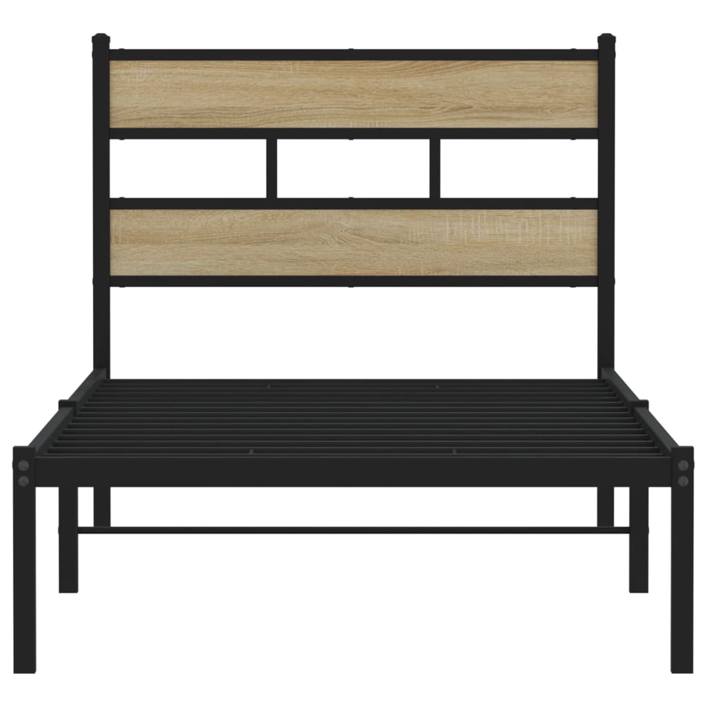 sengeramme uden madras 100x200 cm metal sonoma-eg