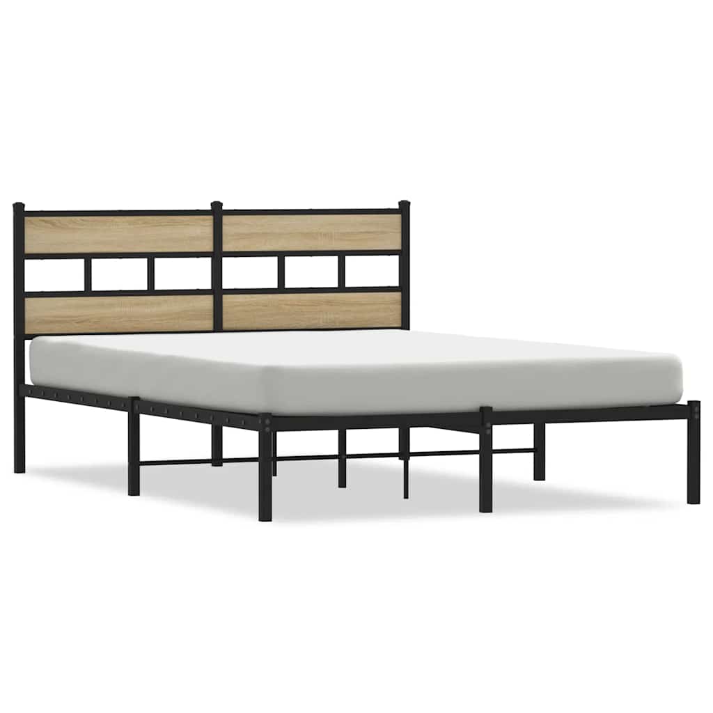 sengeramme uden madras 135x190 cm metal sonoma-eg