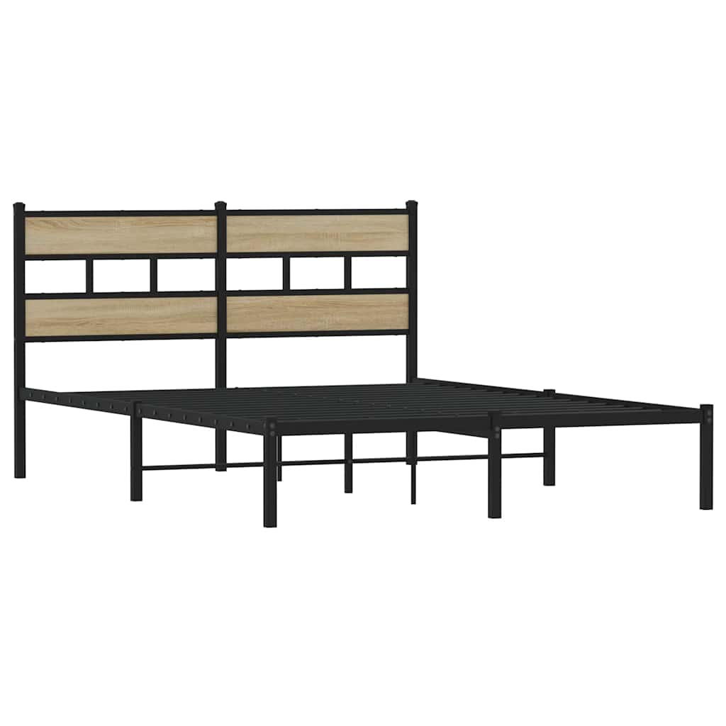 sengeramme uden madras 135x190 cm metal sonoma-eg