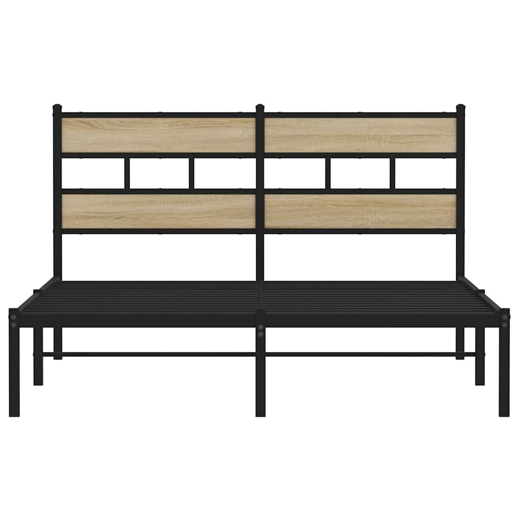 sengeramme uden madras 135x190 cm metal sonoma-eg