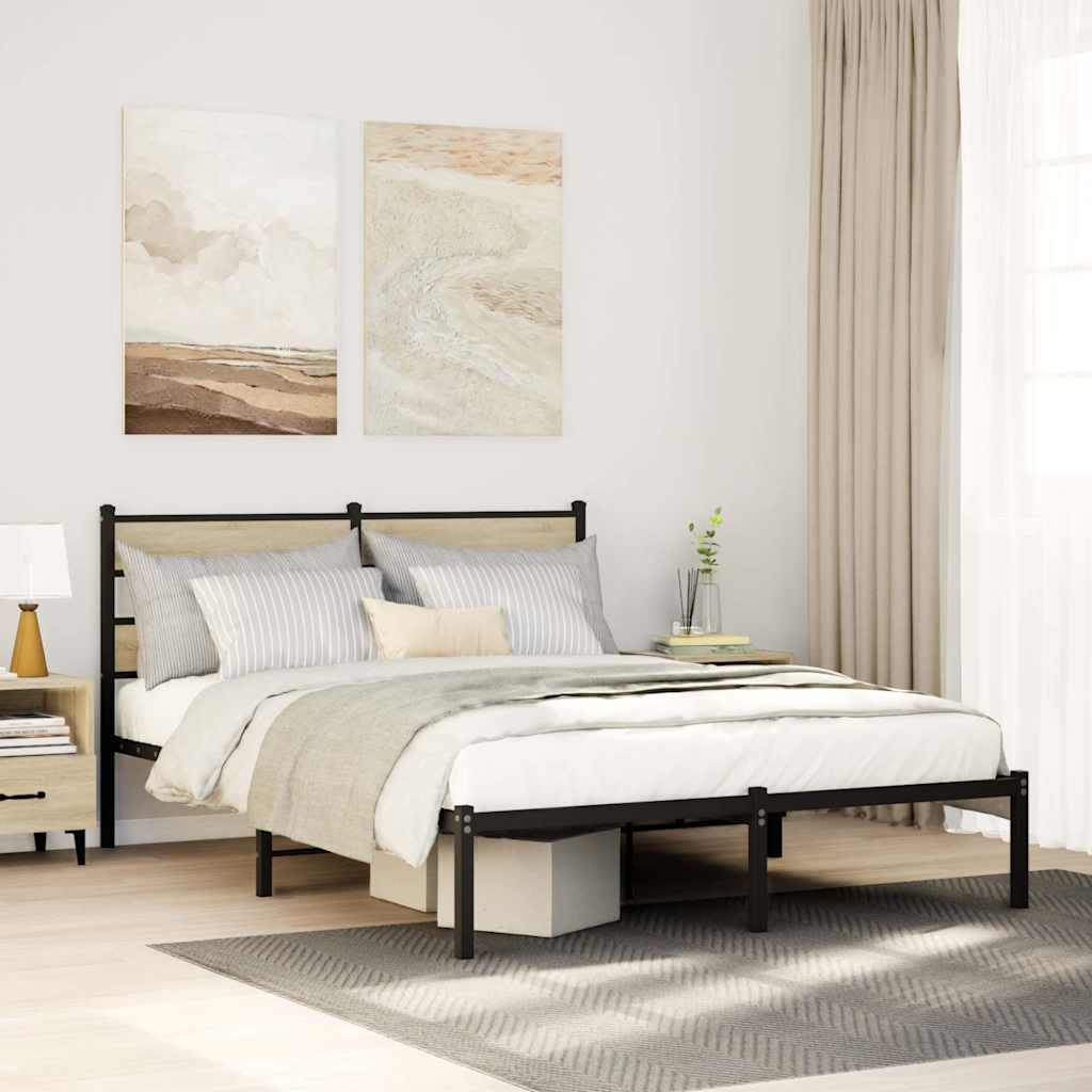 sengeramme uden madras 135x190 cm metal sonoma-eg