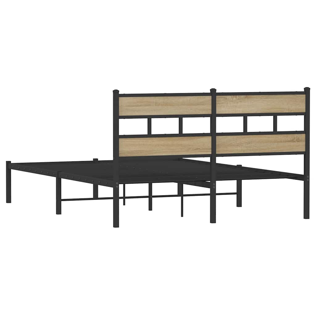 sengeramme uden madras 140x190 cm metal sonoma-eg