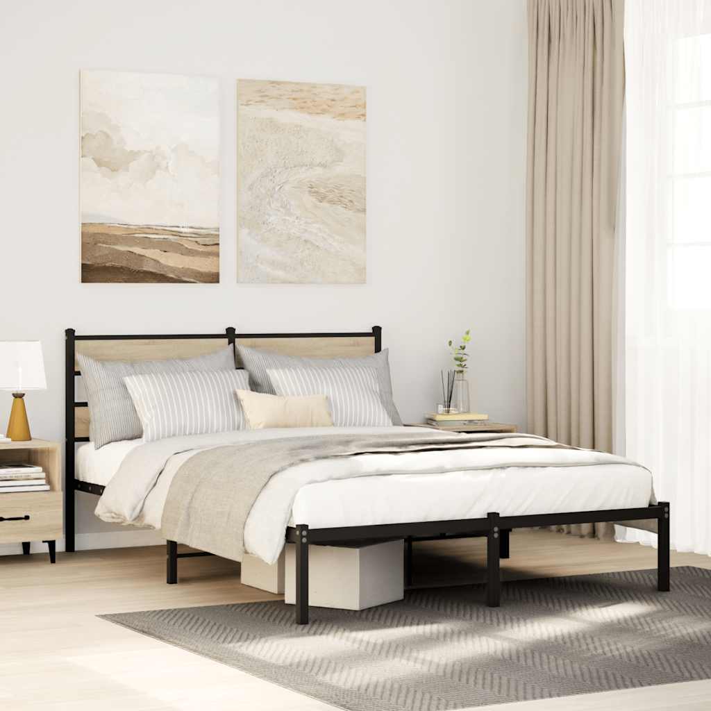 sengeramme uden madras 140x190 cm metal sonoma-eg