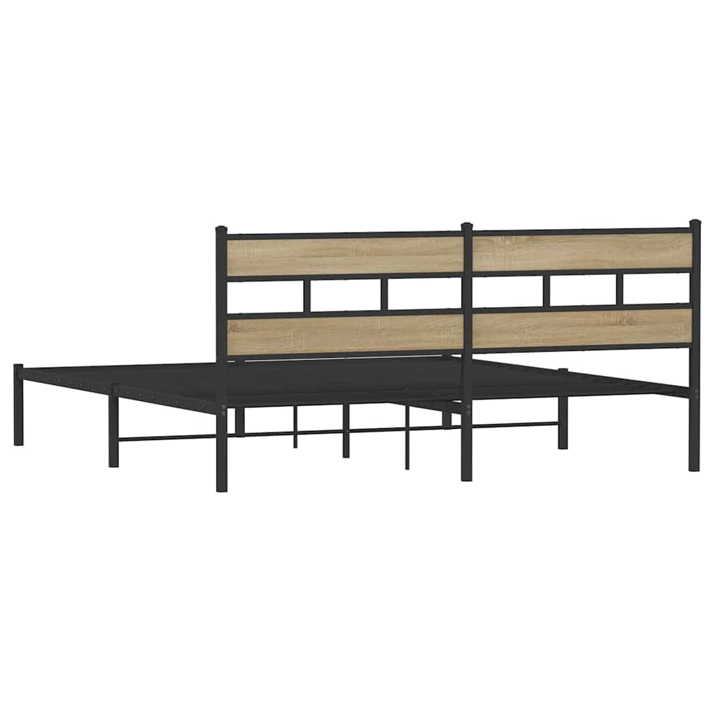 sengeramme uden madras 180x200 cm metal sonoma-eg