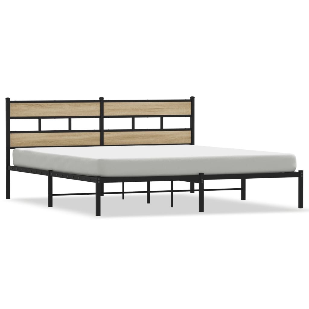 sengeramme uden madras 193x203 cm metal sonoma-eg