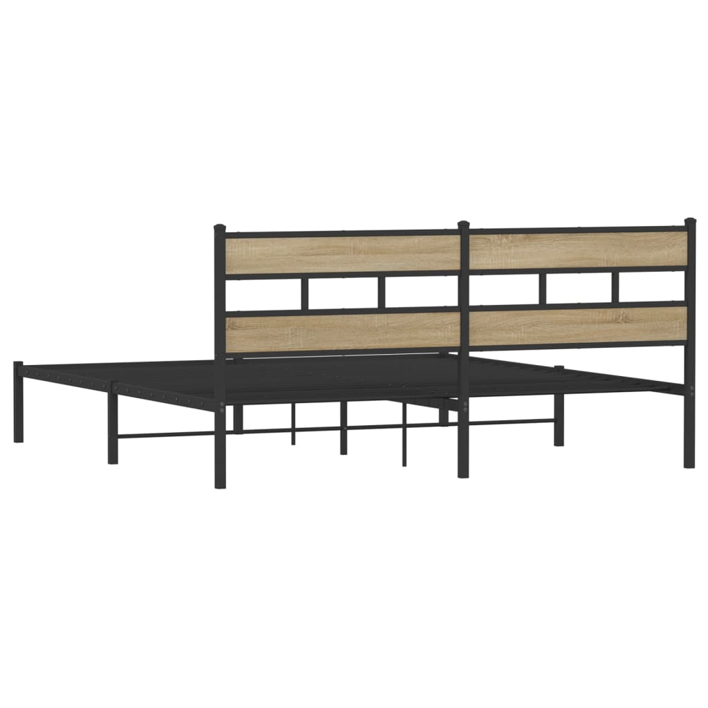 sengeramme uden madras 193x203 cm metal sonoma-eg