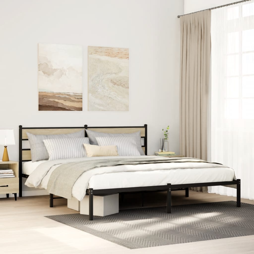 sengeramme uden madras 193x203 cm metal sonoma-eg