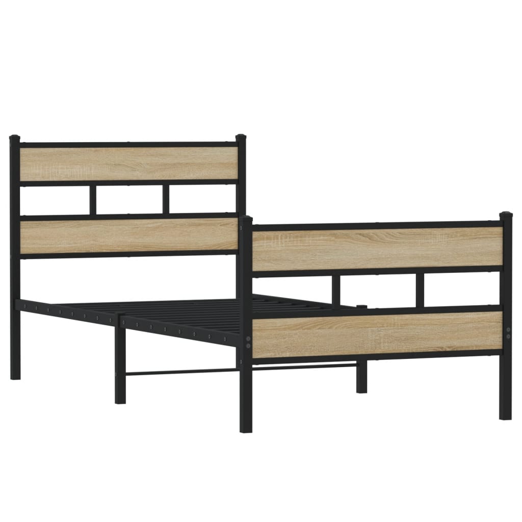 sengeramme uden madras 75x190 cm metal sonoma-eg