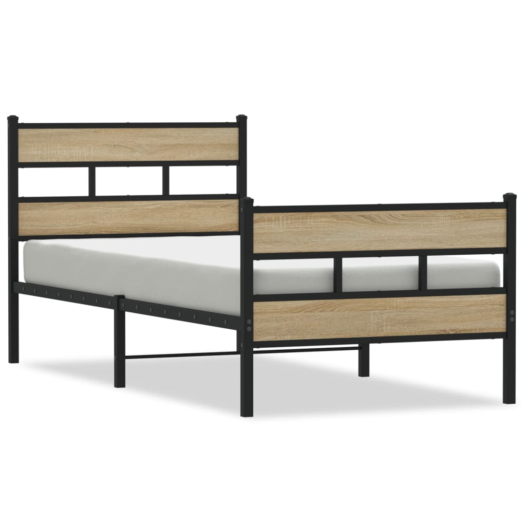 sengeramme uden madras 80x200 cm metal sonoma-eg