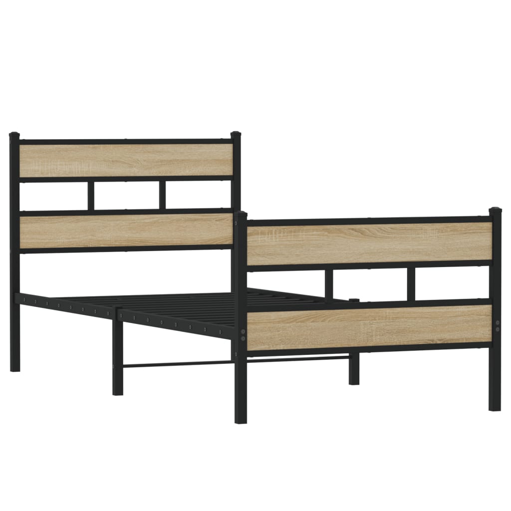 sengeramme uden madras 80x200 cm metal sonoma-eg