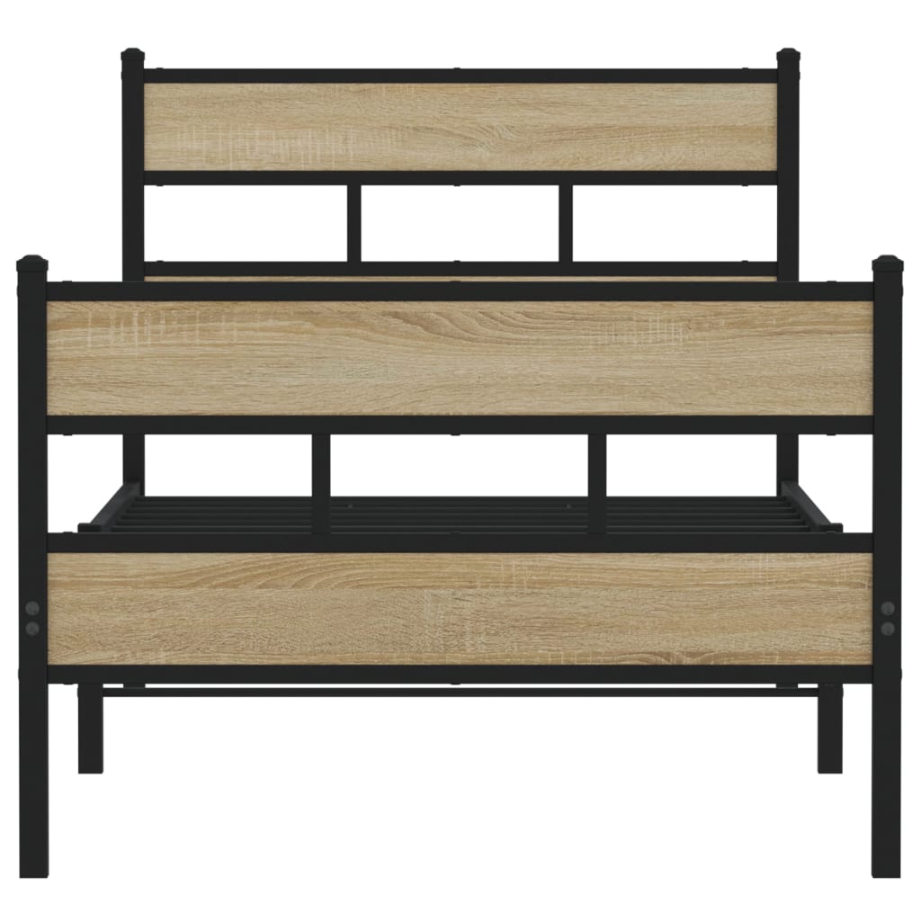 sengeramme uden madras 80x200 cm metal sonoma-eg