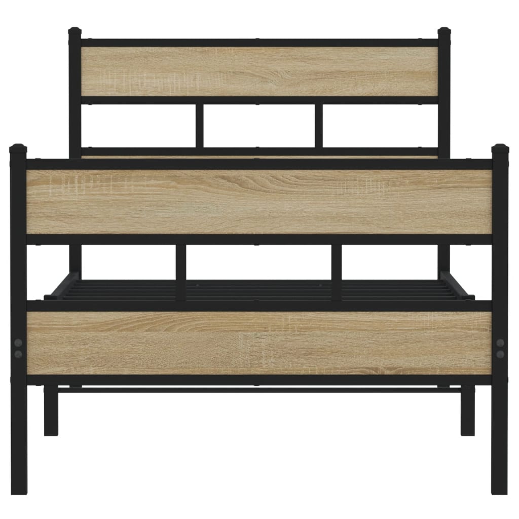 sengeramme uden madras 90x200 cm metal sonoma-eg