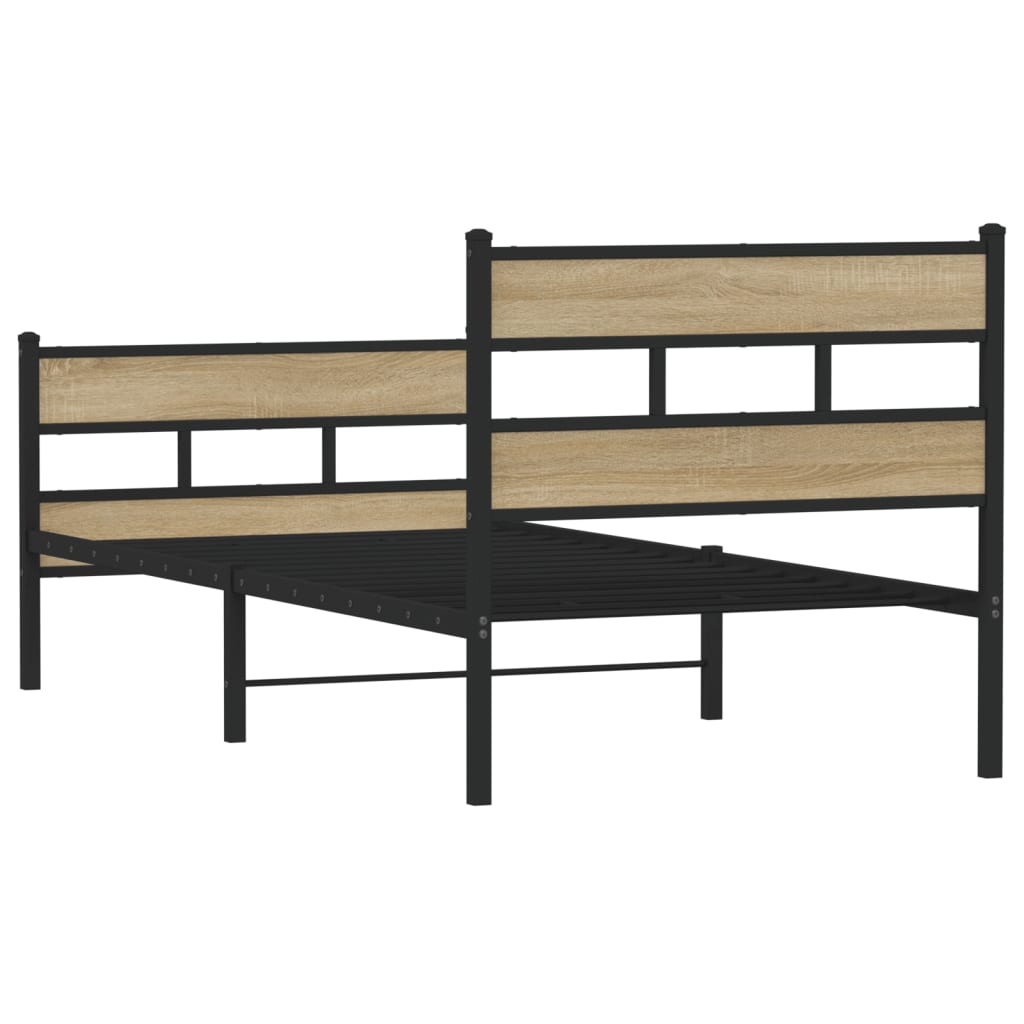 sengeramme uden madras 90x200 cm metal sonoma-eg