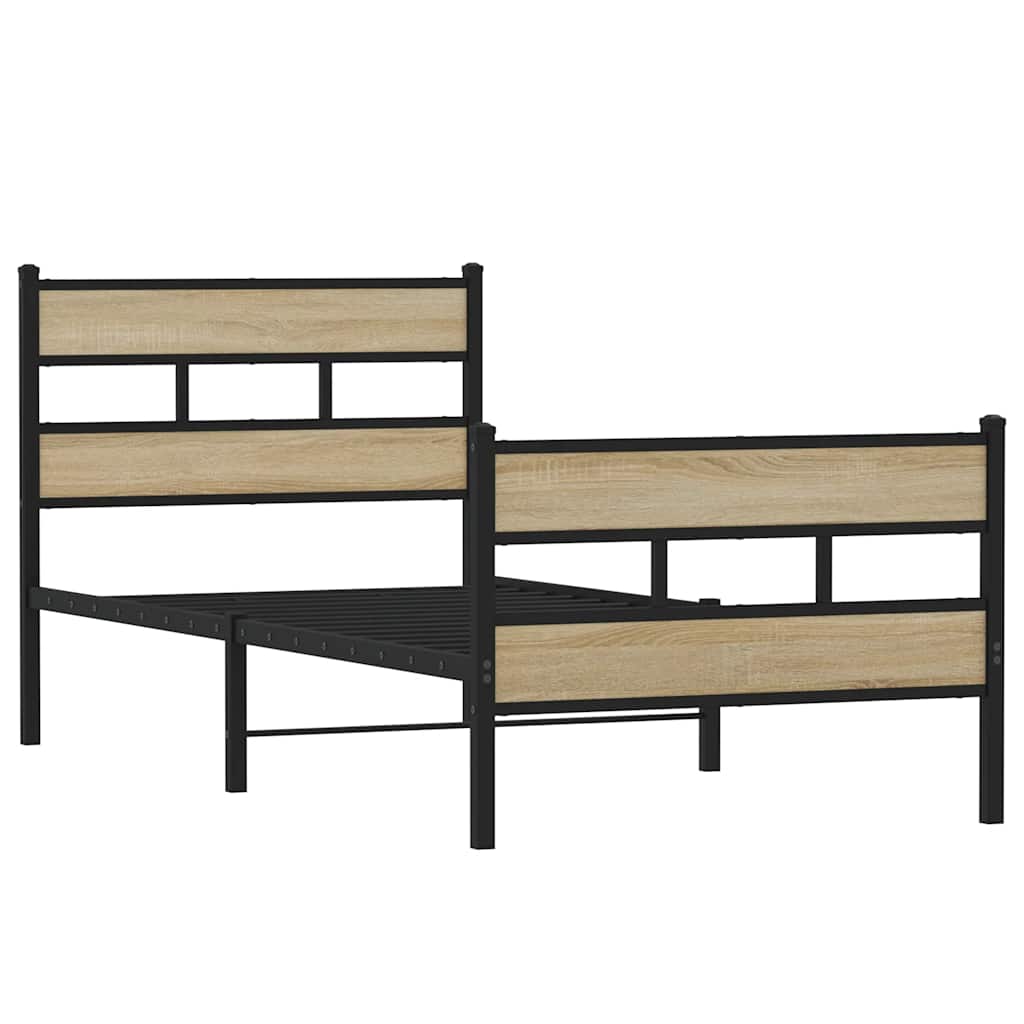 sengeramme uden madras 100x190 cm metal sonoma-eg