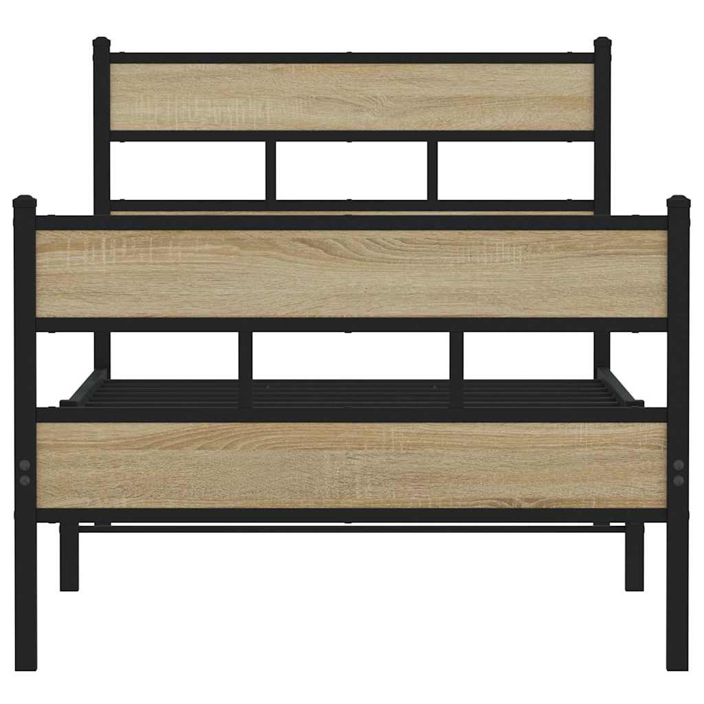 sengeramme uden madras 100x190 cm metal sonoma-eg