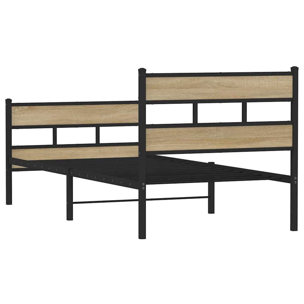 sengeramme uden madras 100x190 cm metal sonoma-eg