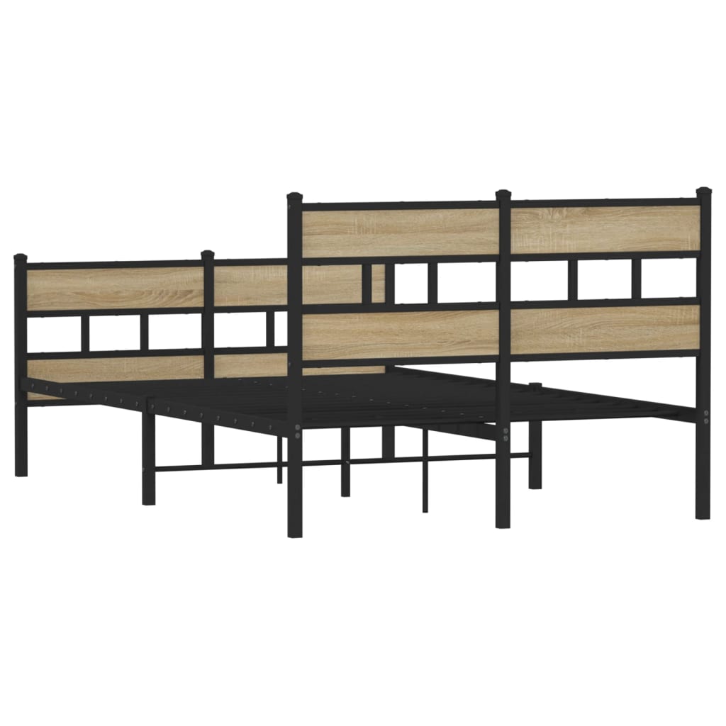 sengeramme uden madras 120x190 cm metal sonoma-eg
