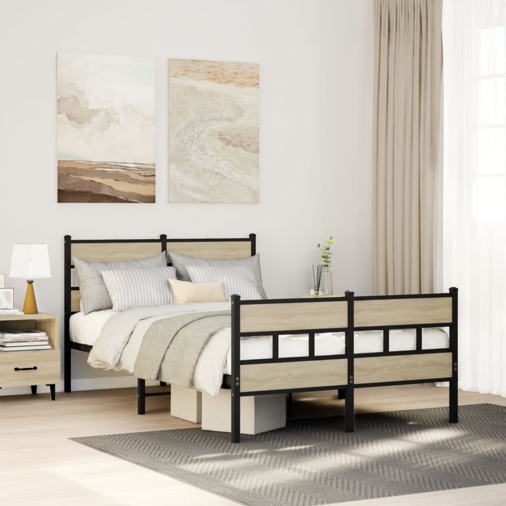 sengeramme uden madras 120x190 cm metal sonoma-eg