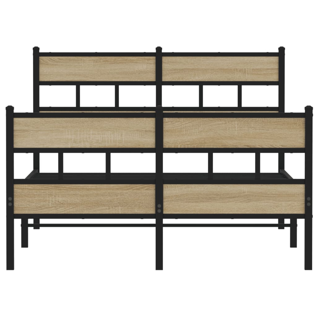 sengeramme uden madras 120x200 cm metal sonoma-eg