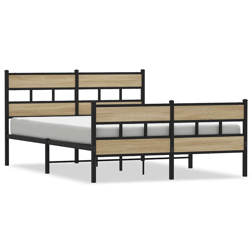 sengeramme uden madras 140x190 cm metal sonoma-eg