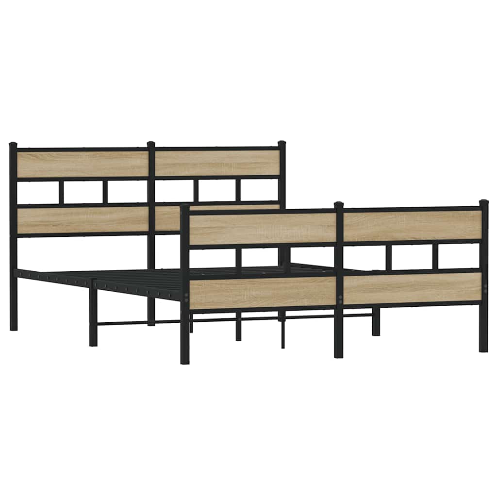 sengeramme uden madras 140x190 cm metal sonoma-eg