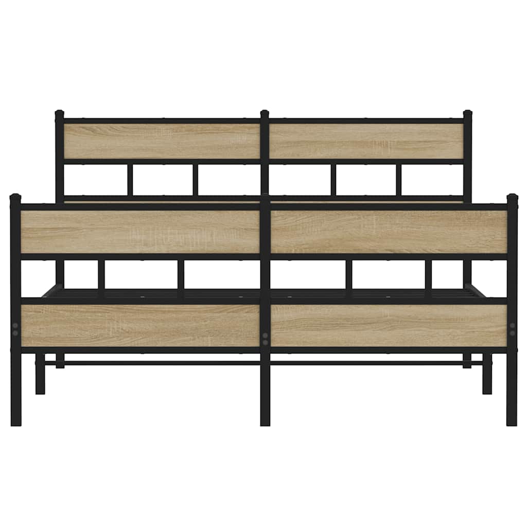 sengeramme uden madras 140x190 cm metal sonoma-eg