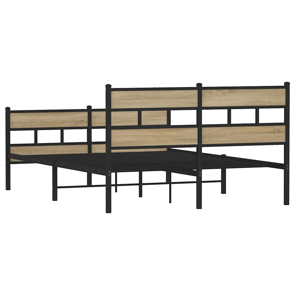 sengeramme uden madras 140x190 cm metal sonoma-eg