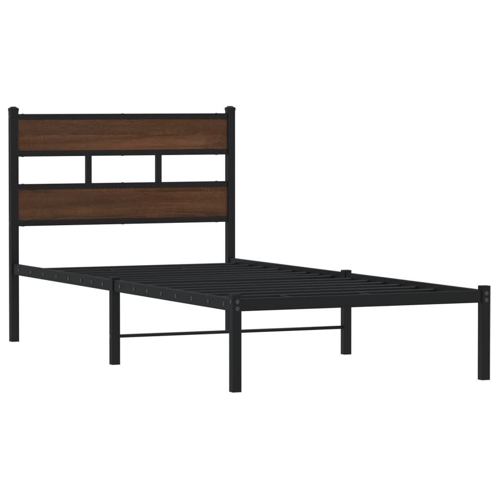 sengeramme m. sengegavl 100x190 cm uden madras brunt eg
