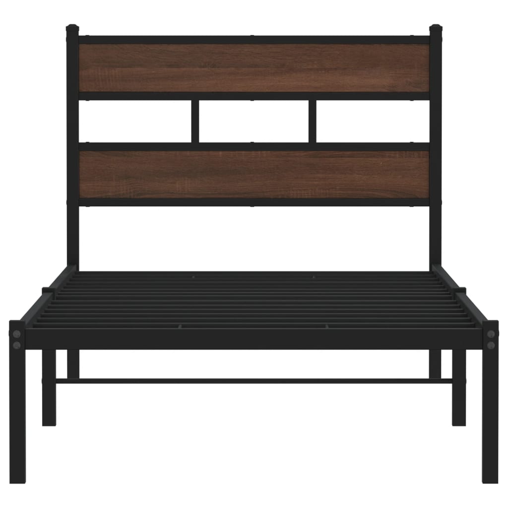 sengeramme m. sengegavl 100x190 cm uden madras brunt eg