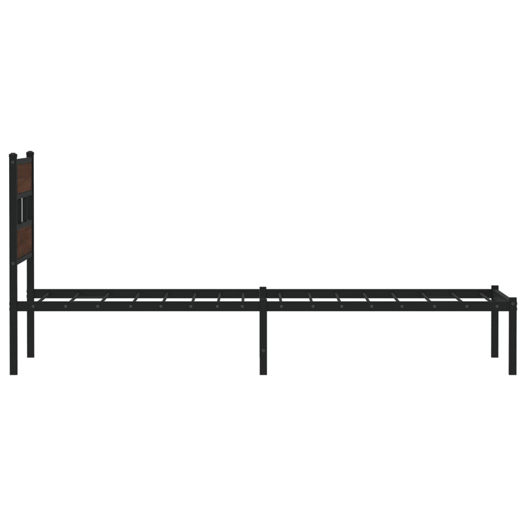 sengeramme m. sengegavl 100x190 cm uden madras brunt eg