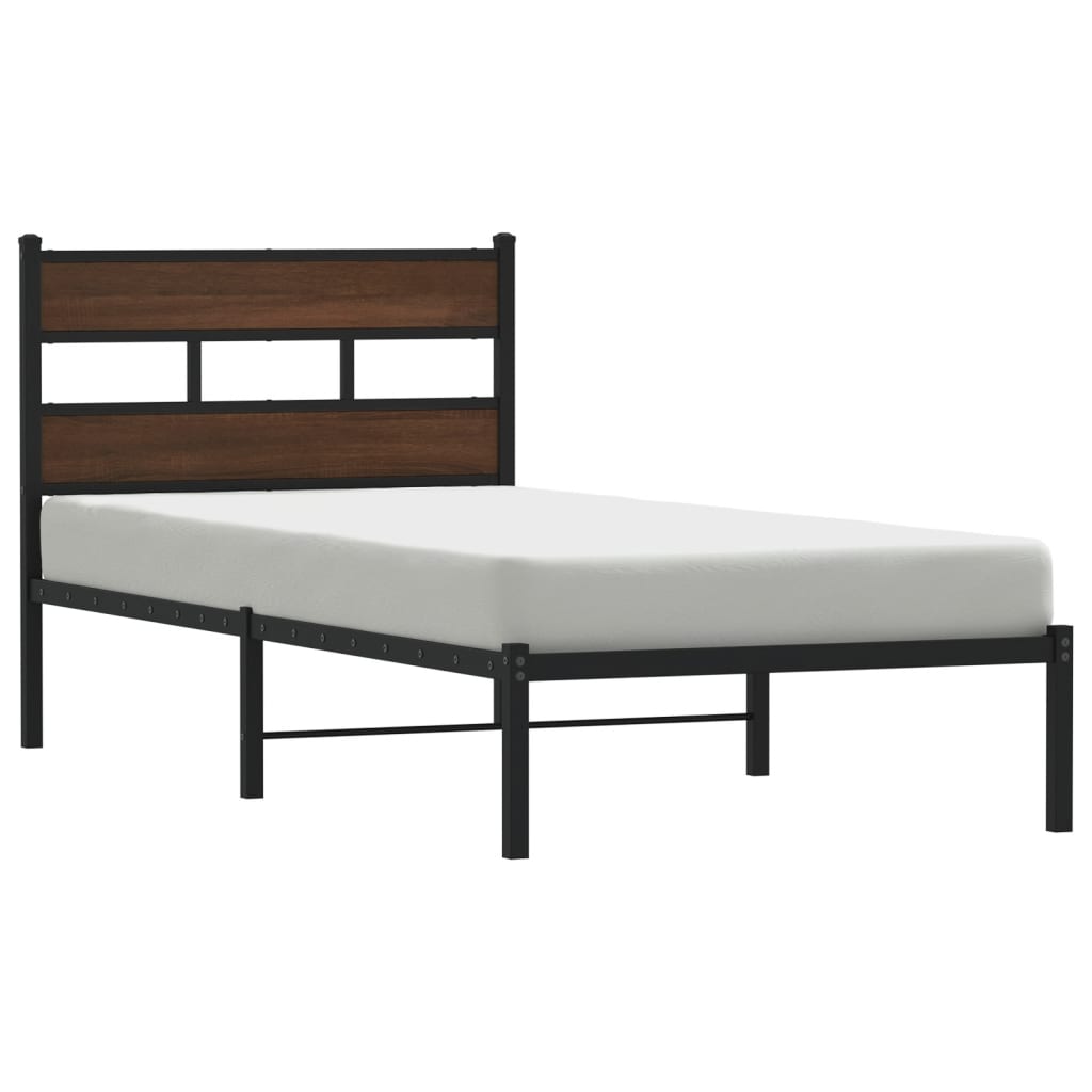 sengeramme m. sengegavl 100x200 cm uden madras brunt eg