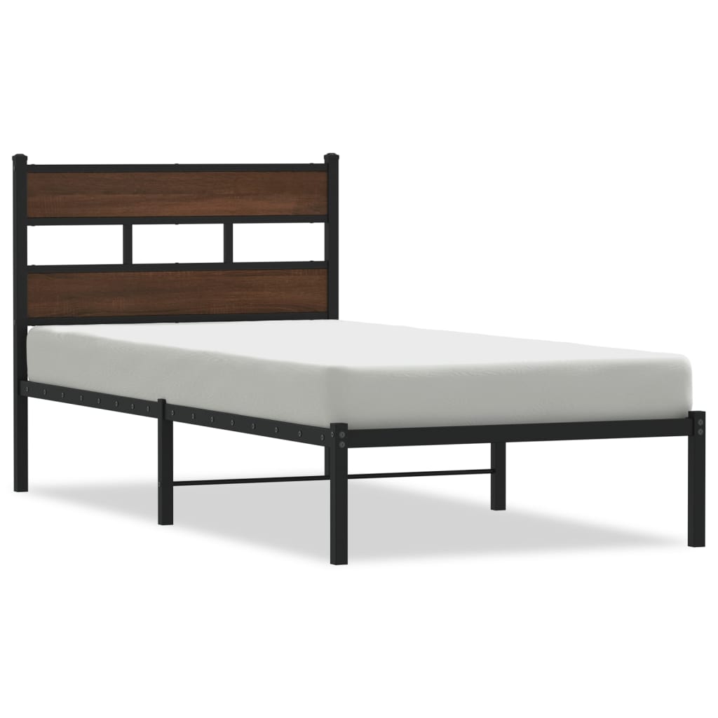 sengeramme m. sengegavl 107x203 cm uden madras brunt eg