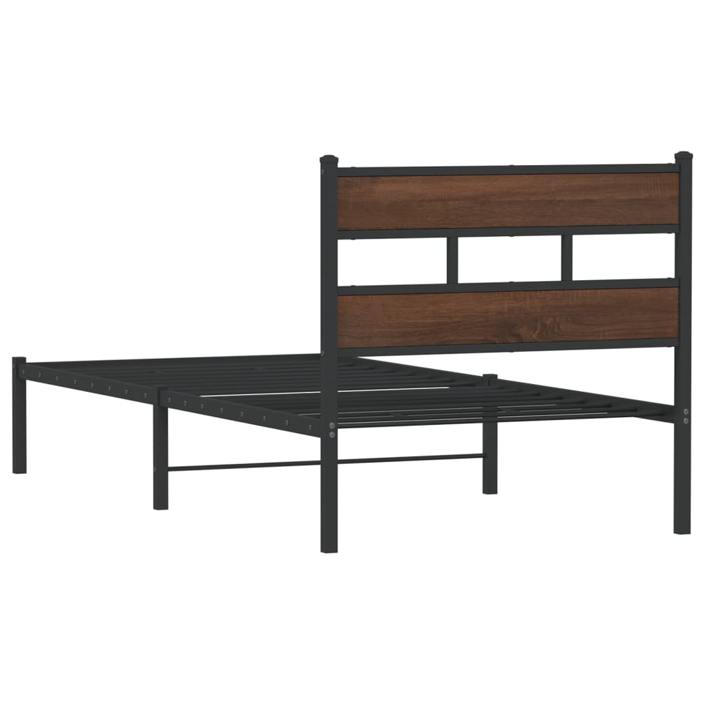 sengeramme m. sengegavl 107x203 cm uden madras brunt eg