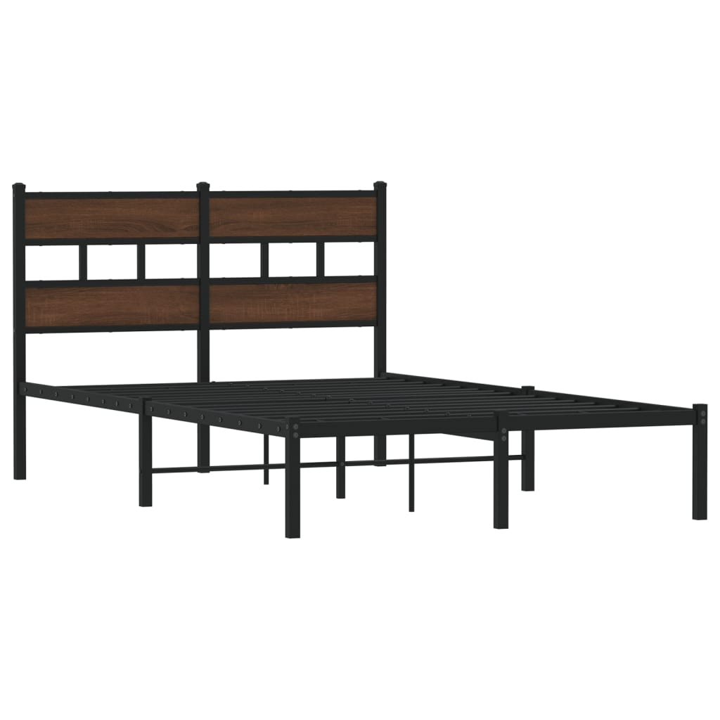 sengeramme m. sengegavl 120x190 cm uden madras brunt eg