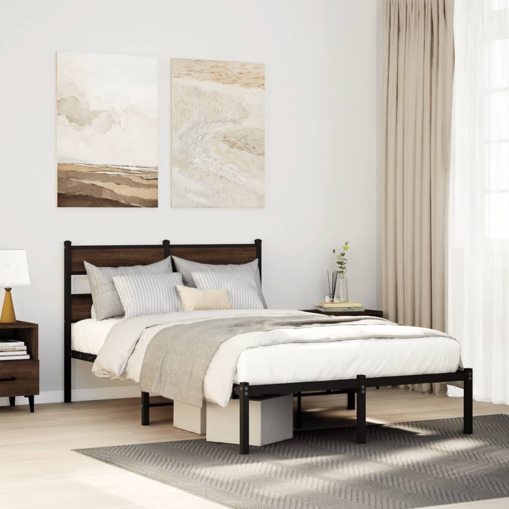 sengeramme m. sengegavl 120x190 cm uden madras brunt eg
