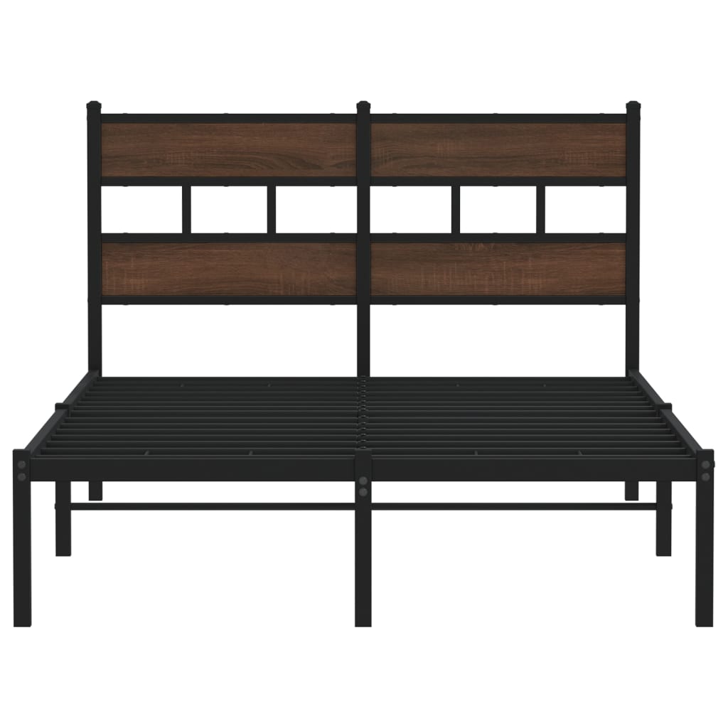 sengeramme m. sengegavl 120x200 cm uden madras brunt eg