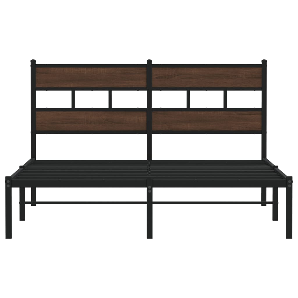 sengeramme m. sengegavl 137x190 cm uden madras brunt eg