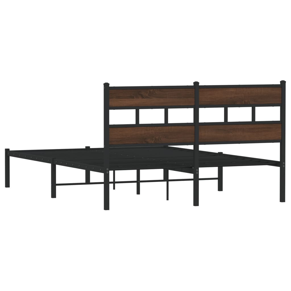 sengeramme m. sengegavl 137x190 cm uden madras brunt eg