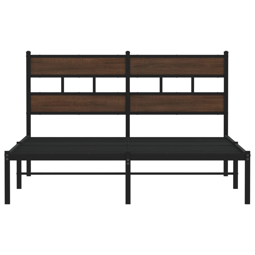 sengeramme m. sengegavl 140x190 cm uden madras brunt eg