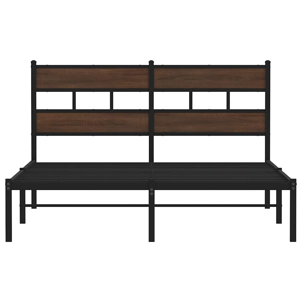 sengeramme m. sengegavl 140x200 cm uden madras brunt eg