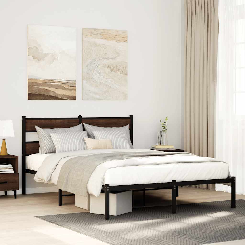 sengeramme m. sengegavl 140x200 cm uden madras brunt eg