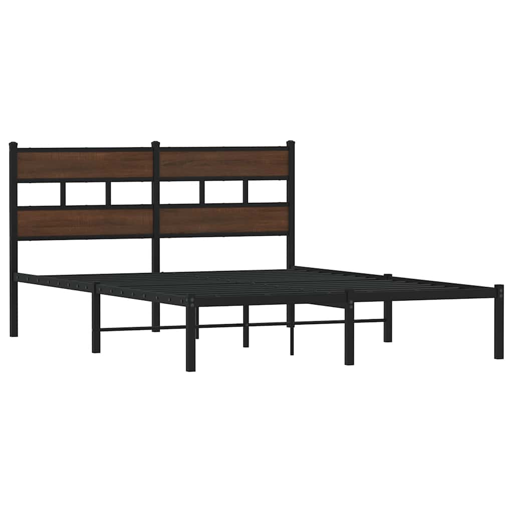 sengeramme m. sengegavl 150x200 cm uden madras brunt eg