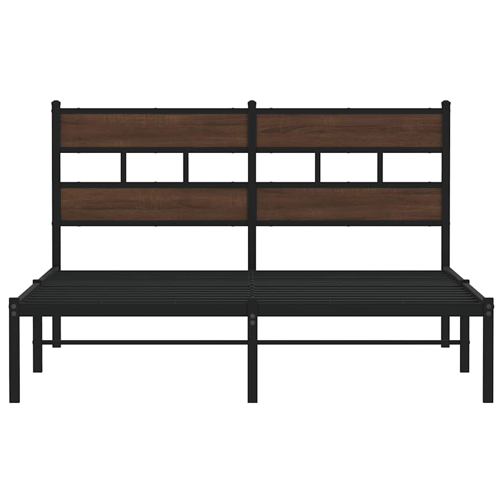sengeramme m. sengegavl 150x200 cm uden madras brunt eg