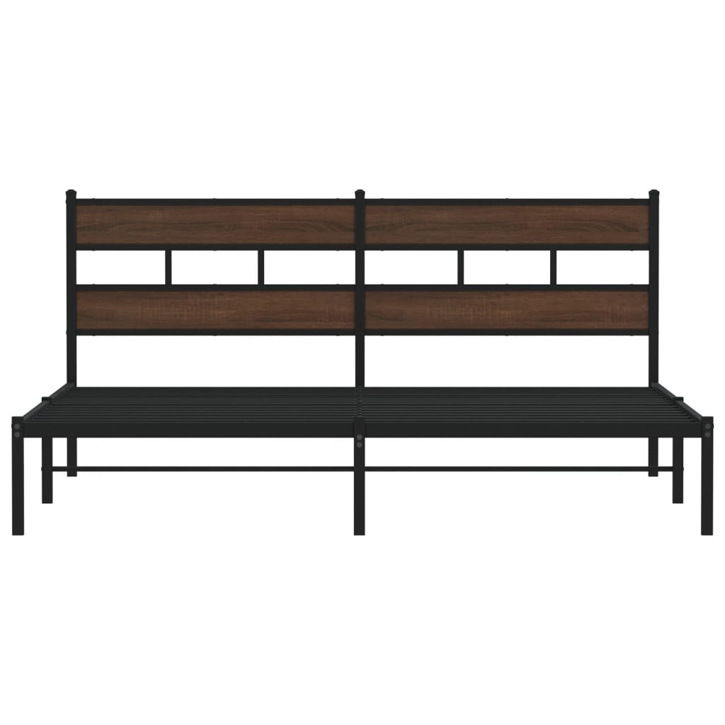 sengeramme m. sengegavl 183x213 cm uden madras brunt eg