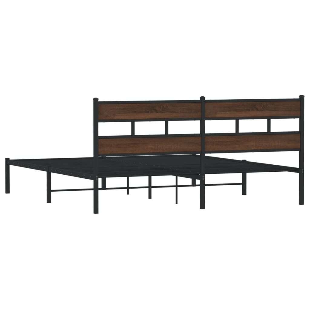 sengeramme m. sengegavl 183x213 cm uden madras brunt eg