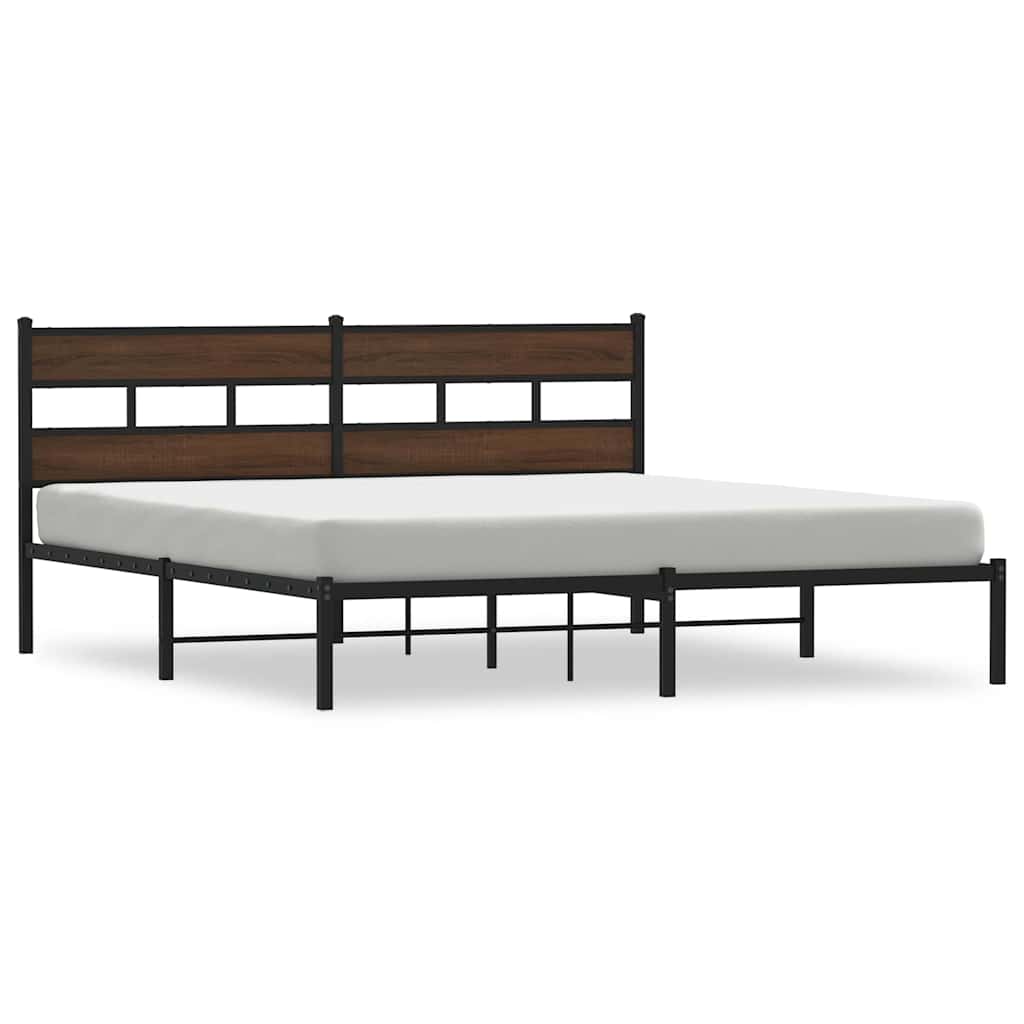sengeramme m. sengegavl 190x200 cm uden madras brunt eg