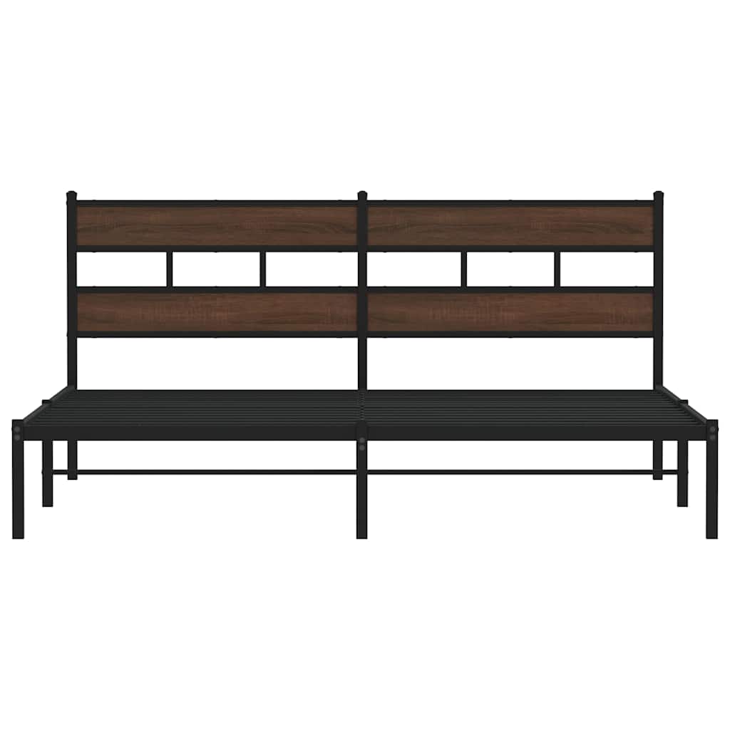 sengeramme m. sengegavl 190x200 cm uden madras brunt eg